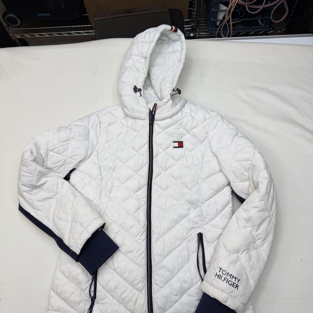 Tommy Hilfiger 1506135 Women's Packable Jacket - Small, White